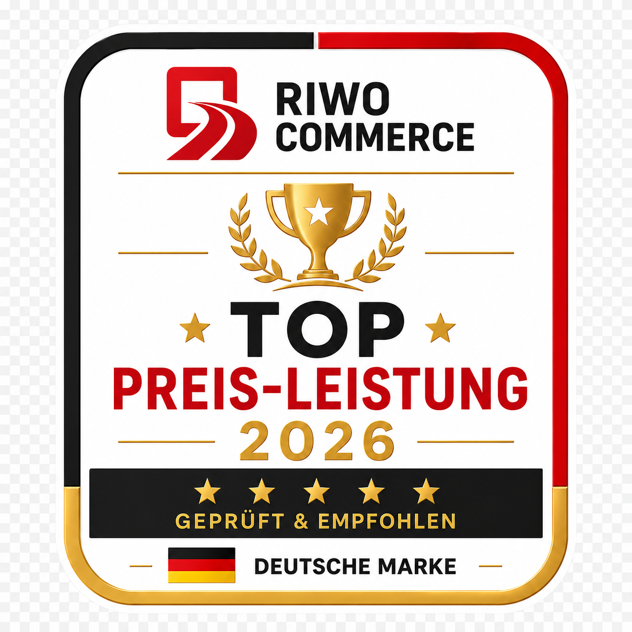RIWO Commerce Preis-Leistungs-Siegel 2026